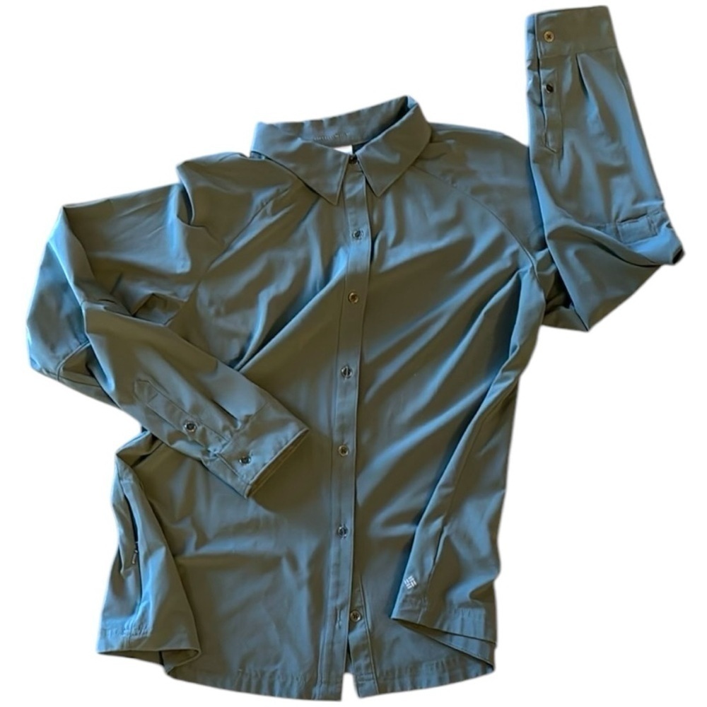 COLUMBIA GREEN QUALITY‎ BURRON UP SHIRT